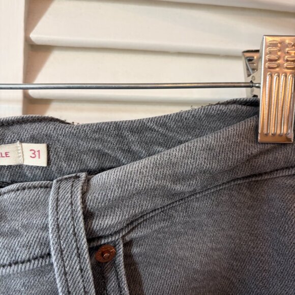 Levis Ribcage Straight Ankle denim jeans 31 grey button fly - Picture 5 of 11